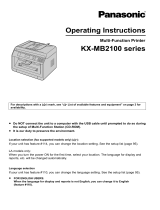 Panasonic KXMB2177CX Owner's manual