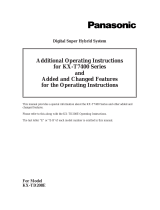 Panasonic KXTD208E Operating instructions