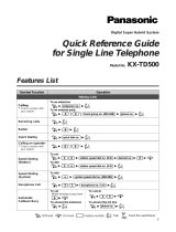 Panasonic KXTD500CE Operating instructions