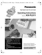 Panasonic KXFL511 Operating instructions
