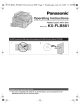 Panasonic KXFLB881 - Network Multifunction Laser Printer User manual