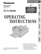 Panasonic KXFLM600E Operating instructions