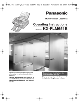 Panasonic KXFLM651E Operating instructions