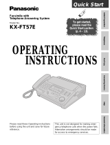 Panasonic KXFT57E Operating instructions