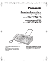 Panasonic KXFT938FX Operating instructions