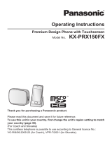 Panasonic KXPRX150FX Operating instructions