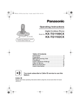 Panasonic KXTG1102CX Operating instructions