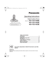 Panasonic KXTG1100E Owner's manual