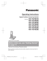 Panasonic KXTG7862E Operating instructions