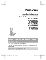 Panasonic KXTG7862E User manual