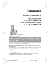 Panasonic KXTG8161FX Operating instructions