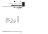 Panasonic PTL780 Operating instructions