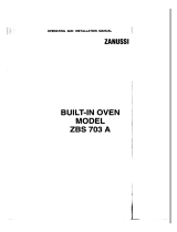 Zanussi ZBS703A User manual