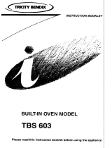 Tricity Bendix TBS603BL User manual