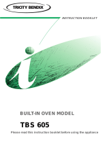 Tricity Bendix TBS605X User manual