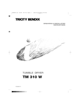Tricity Bendix TM310W User manual