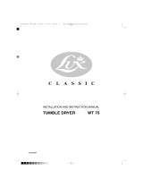 Electrolux WT75CLAS User manual