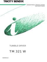 Tricity Bendix TM321W User manual