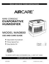 Aircare MA0800 Owner's manual