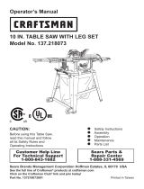 Craftsman 218073 Owner's manual