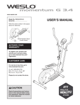 Weslo momentum G 3.4 User manual