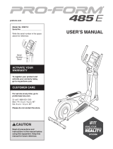 Pro-Form 485E User manual