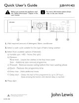 John Lewis JLBIWM1403 Quick start guide