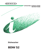 BENDIX BDW52 User manual