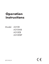 Electrolux A310EBP User manual
