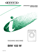 Tricity Bendix BIW103W User manual