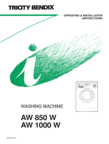 Tricity Bendix AW1000W User manual