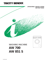 Tricity Bendix AW851S User manual