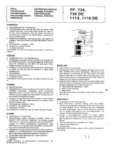 Electrolux TF738 User manual