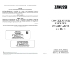 Zanussi ZV210R User manual