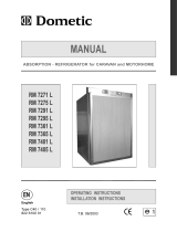 Dometic RM7291 User manual