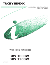 Tricity Bendix BIW1000W User manual