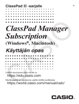 Casio ClassPad Manager Subscription User manual