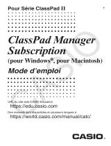 Casio ClassPad Manager Subscription User guide