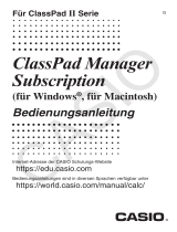 Casio ClassPad Manager Subscription Owner's manual