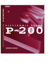 Yamaha P200 User manual