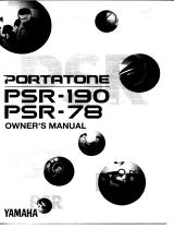 Yamaha PORTATONE PSR-190 Owner's manual