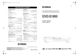 Yamaha DVD-S1800 User manual