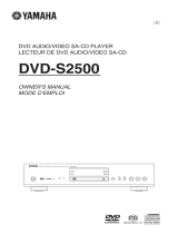 Yamaha DVD-S2500 User manual