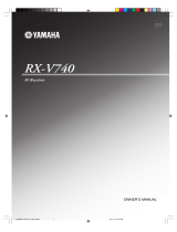 Yamaha RX-V740 U User manual