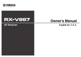 Yamaha RX-V867 Owner's manual