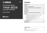 Yamaha YAS-203 User manual
