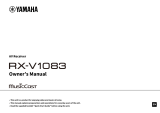 Yamaha RX-V1083 Owner's manual