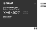 Yamaha YAS-207 Owner's manual
