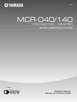 Yamaha MCR-040 Owner's manual