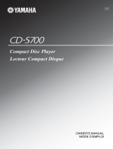 Yamaha CD-S700 Owner's manual